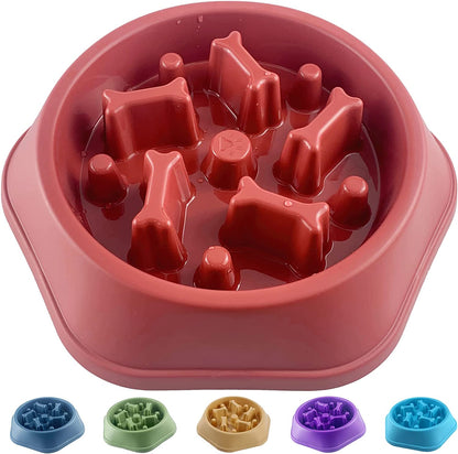 Slow Feeder Dog Bowl anti Gulping Healthy Eating Interactive Bloat Stop Fun Alternative Non Slip Dog Slow Food Feeding Pet Bowl Slow Eating Healthy Design for Small Medium Size Dogs