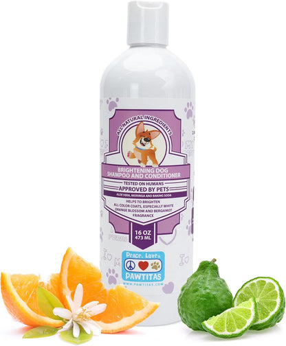 Dog Shampoo and Conditioner All Natural and Hypoallergenic Shampoo for Puppy Made with Certified Organic Natural Herbs Dog Conditioner 16 Oz Dog Shampoo Lavender Chamomile & Goldenseal