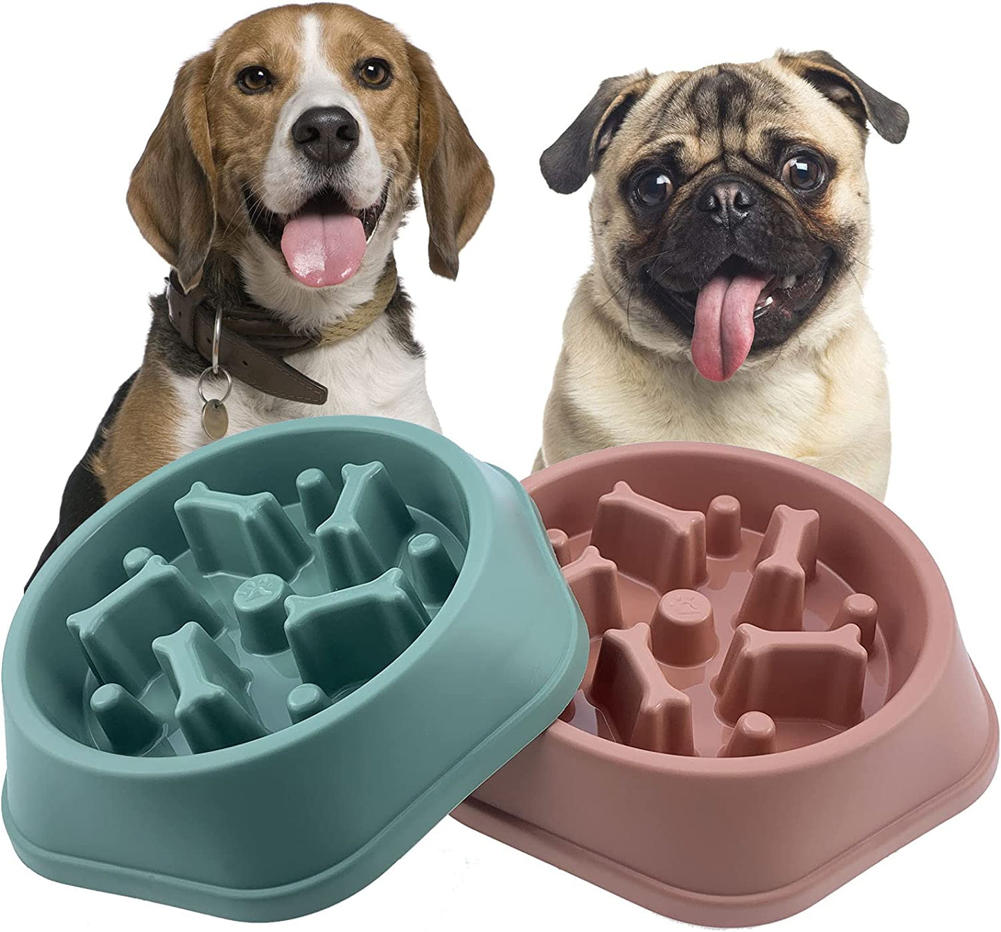 Slow Feeder Dog Bowl anti Gulping Healthy Eating Interactive Bloat Stop Fun Alternative Non Slip Dog Slow Food Feeding Pet Bowl Slow Eating Healthy Design for Small Medium Size Dogs