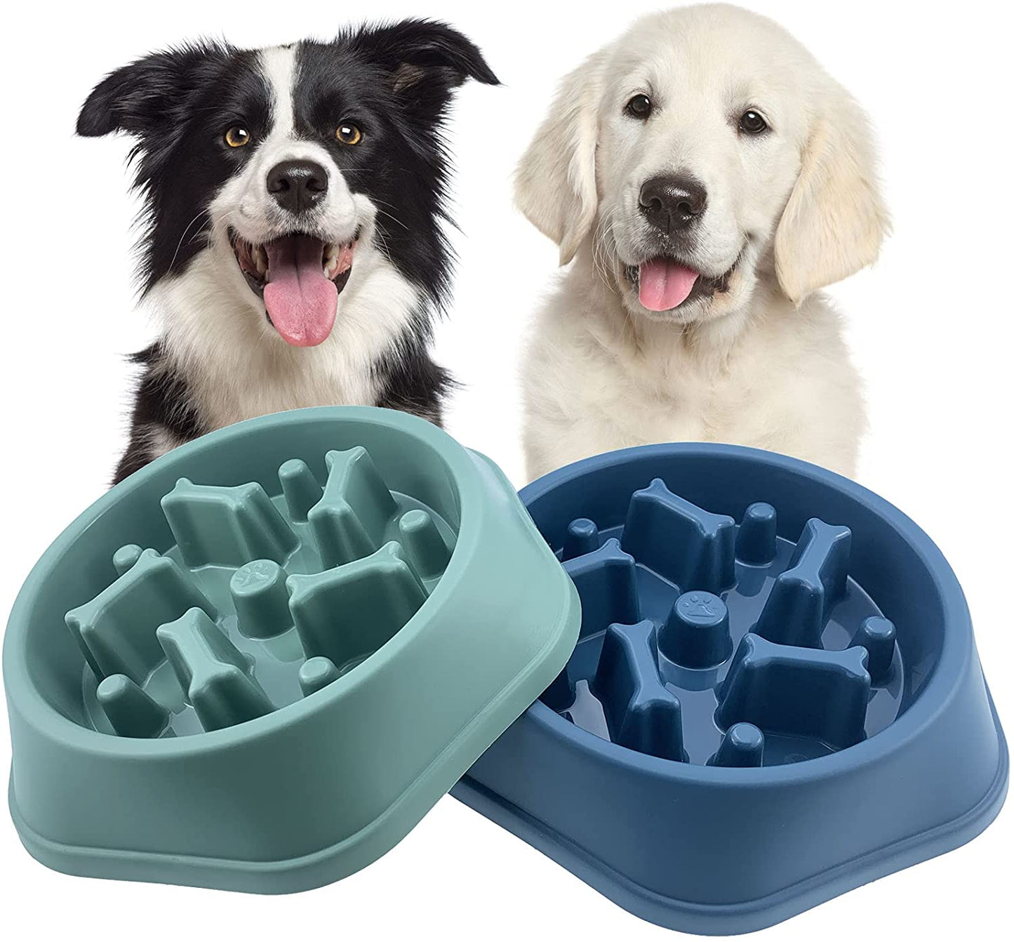 Slow Feeder Dog Bowl anti Gulping Healthy Eating Interactive Bloat Stop Fun Alternative Non Slip Dog Slow Food Feeding Pet Bowl Slow Eating Healthy Design for Small Medium Size Dogs