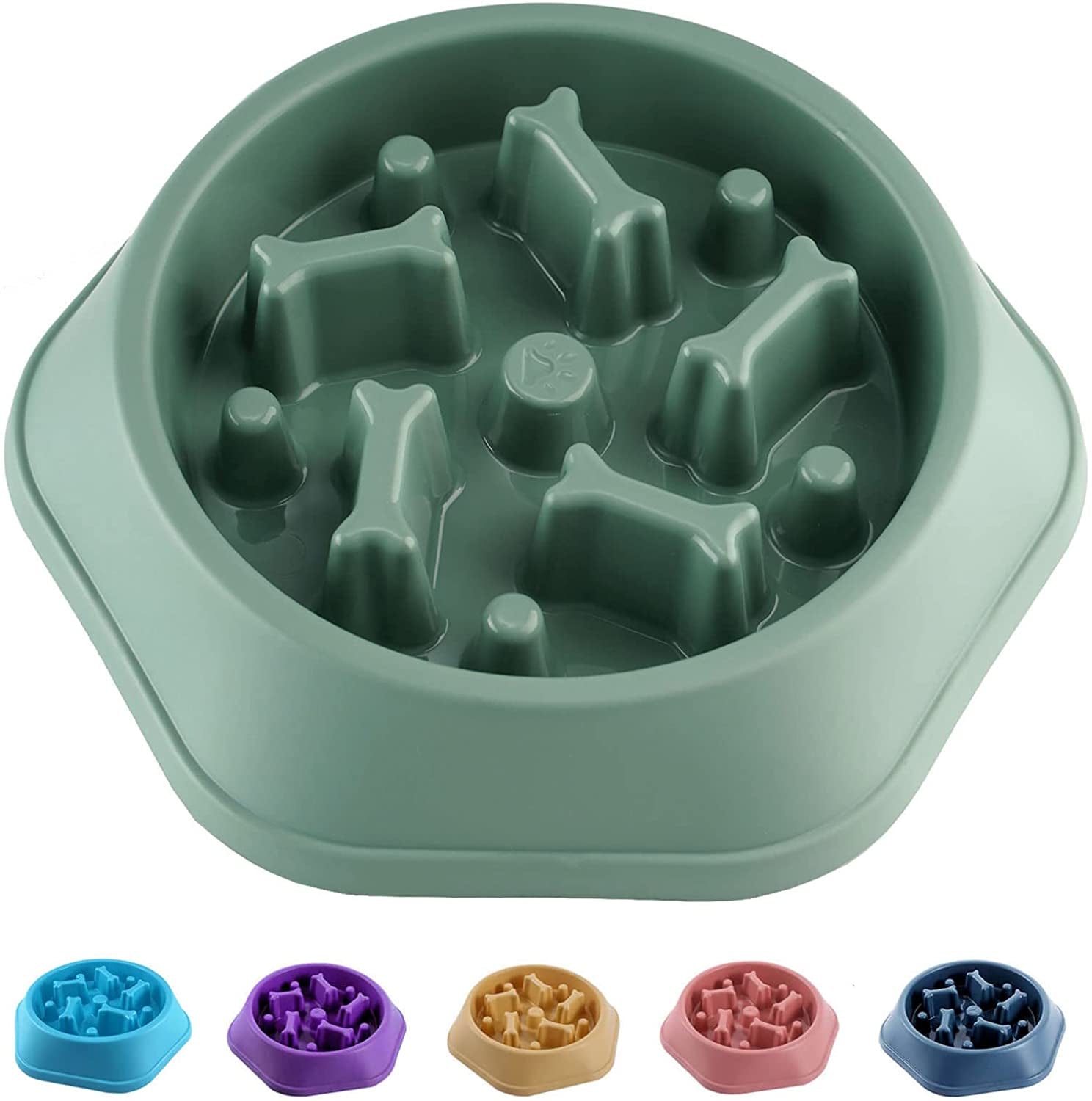 Slow Feeder Dog Bowl anti Gulping Healthy Eating Interactive Bloat Stop Fun Alternative Non Slip Dog Slow Food Feeding Pet Bowl Slow Eating Healthy Design for Small Medium Size Dogs